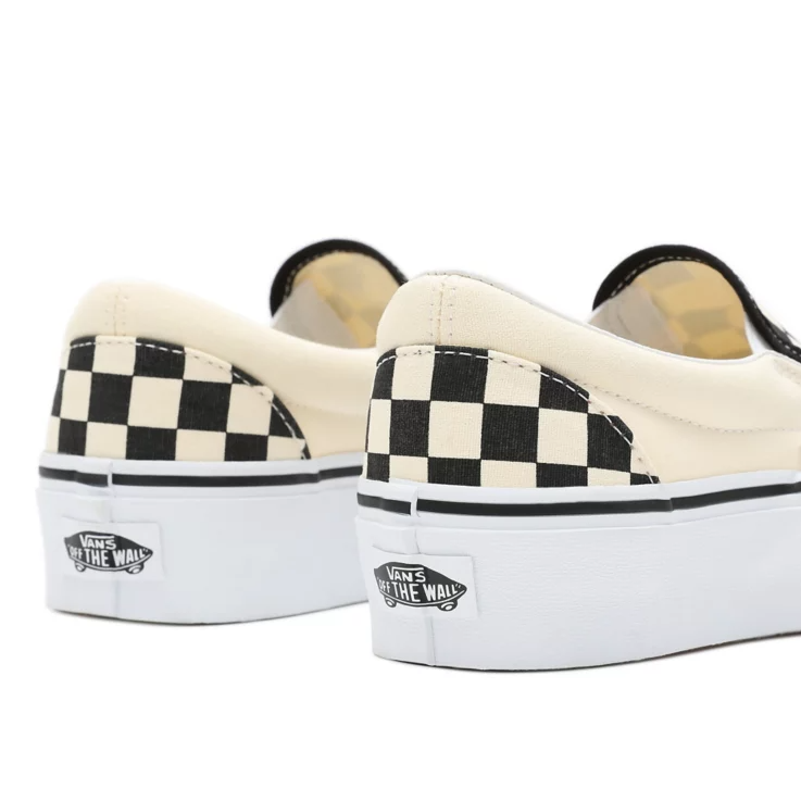 Vans Classic Slip-On Platform Shoes Checkerboard BLKWHT