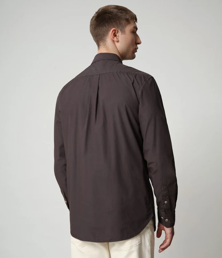 Napapijri Long Sleeve Shirt Girel  Dark Grey Solid