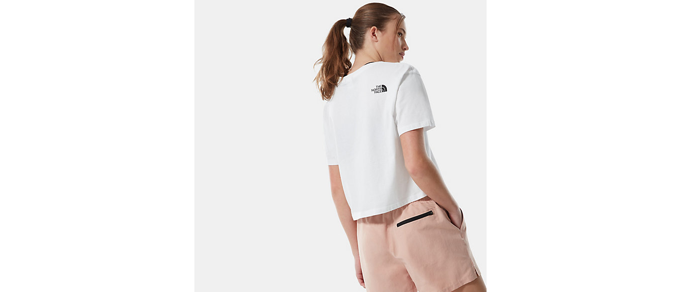 The North Face Women's Cropped Simple Dome T-Shirt White