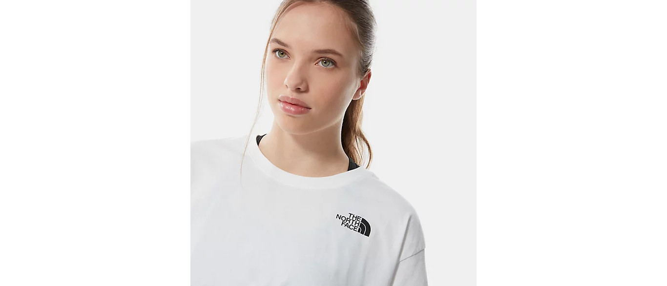 The North Face Women's Cropped Simple Dome T-Shirt White