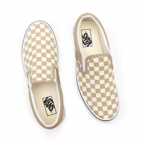 Vans Checkerboard Classic Slip-On Shoes  Incense/True White Checkerboard