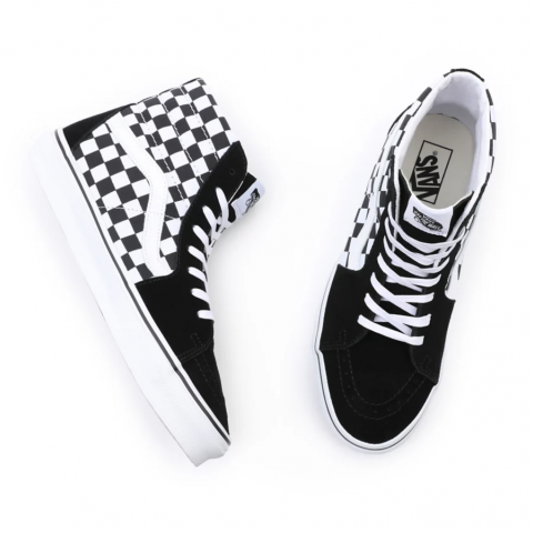 Vans Checkerboard SK8-HI Shoes Black/True White