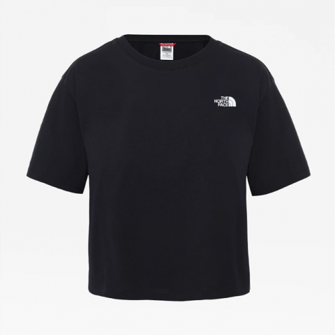 The North Face Women's Cropped Simple Dome T-Shirt Black